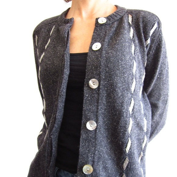 Ça va de soi - Heather Grey Cardigan (Lambswool & Silk) - Picture 5 of 5